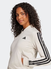 adidas Grey Essentials 3 Stripes Tracksuit - Image 4 of 8