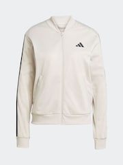 adidas Grey Essentials 3 Stripes Tracksuit - Image 7 of 8
