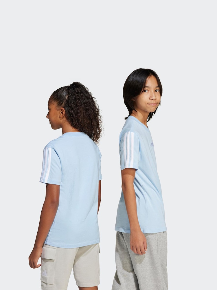 adidas Blue Essentials T-Shirt - Image 1 of 6 adidas Blue Essentials T-Shirt - Image 1 of 6