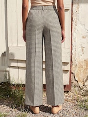 Roman Brown Tweed Wide Leg Trousers - Image 3 of 5