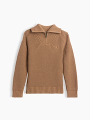 Brun - Gap Quarter-Zip Jumper (6månader-5år) - Bild 1 av 2