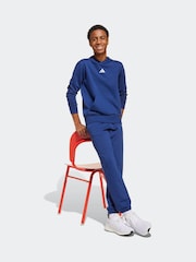 adidas Blue Small Logo Fleece Hoodie - Image 2 of 5