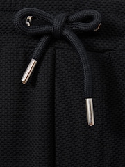 Reiss Navy Amarillo Textured Drawstring Shorts - Image 5 of 5
