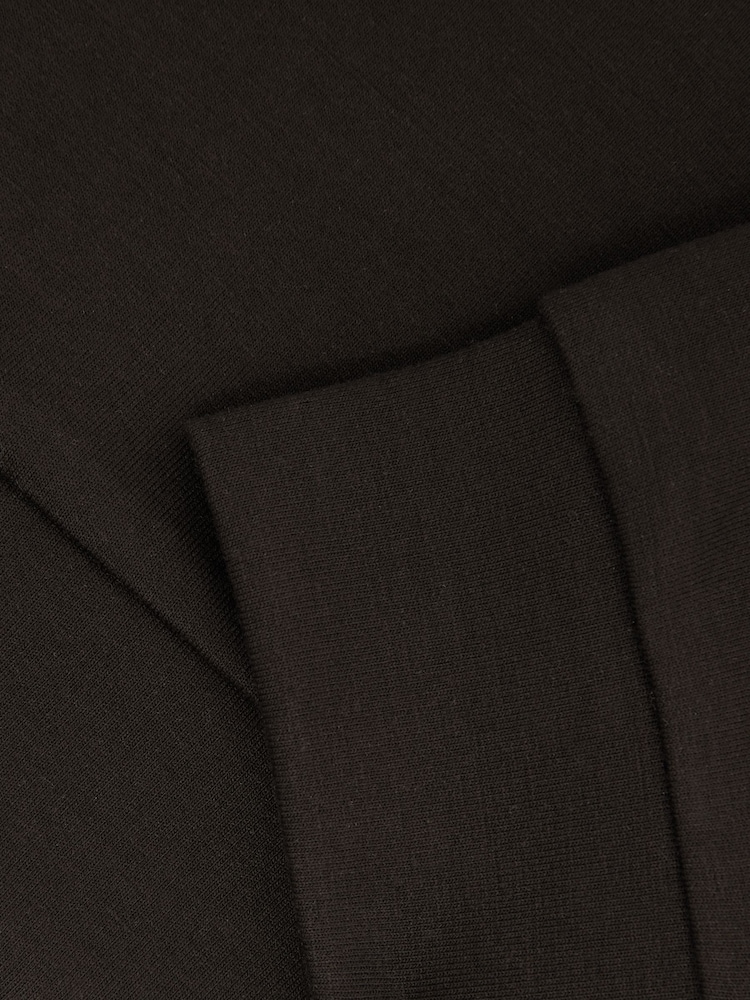 Reiss Chocolate Brown Fabien 9-14 yrs Interlock Jersey Hoodie - Image 4 of 4