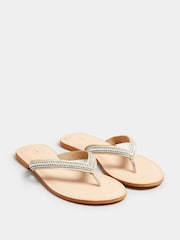 Long Tall Sally Embellished Flip Flop Sandal In Standard Fit - Image 2 of 4