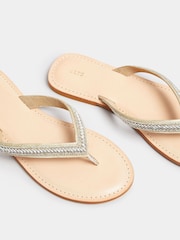 Long Tall Sally Embellished Flip Flop Sandal In Standard Fit - Image 3 of 4