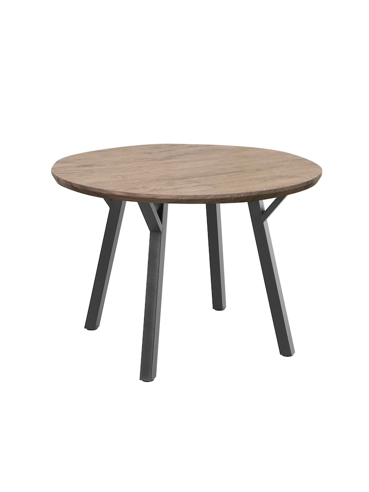 K Interiors Brown Atlantis Dining 4 Seater Round Table - Image 1 of 2