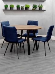 K Interiors Brown Atlantis Dining 4 Seater Round Table - Image 2 of 2