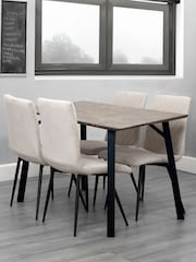 K Interiors Grey Atlantis Dining 4 Seater Table - Image 2 of 2