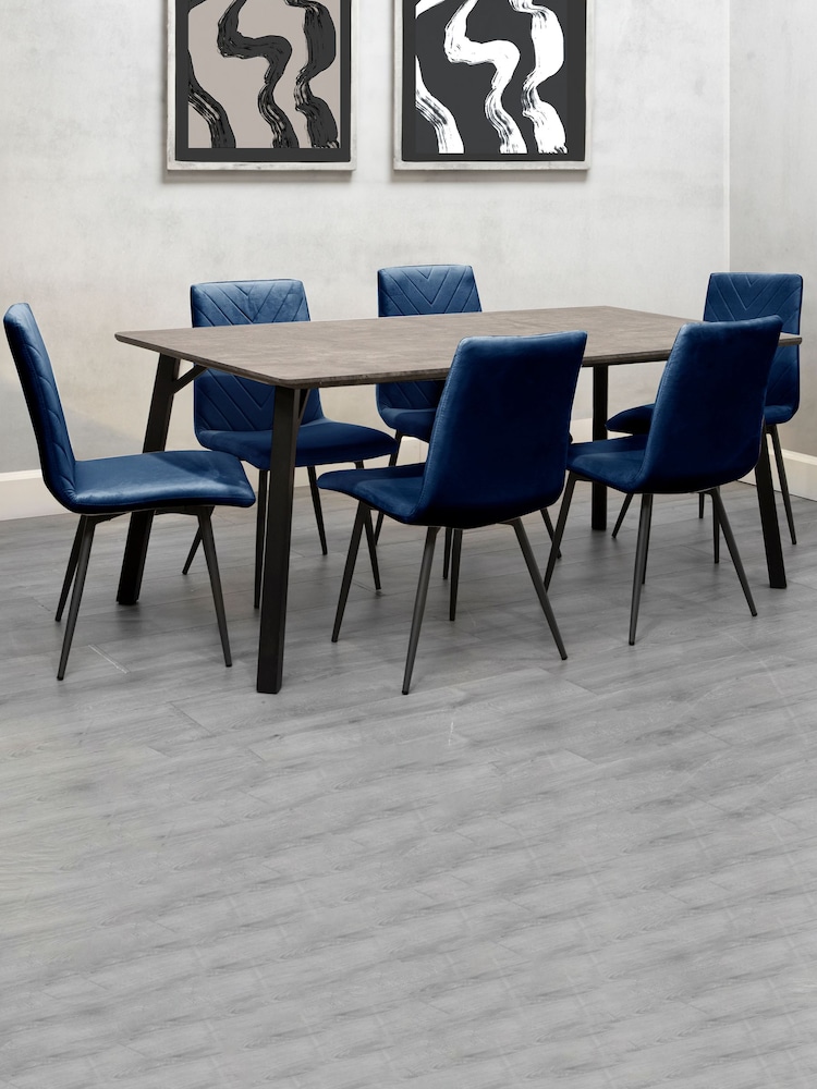 K Interiors Grey Atlantis Dining 8 Seater Table - Image 2 of 2