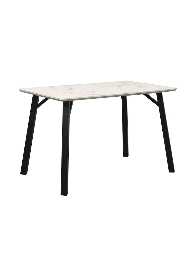 K Interiors White Atlantis Dining 4 Seater Table - Image 1 of 2