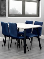 K Interiors White Atlantis Dining 4 Seater Table - Image 2 of 2