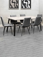 K Interiors White Atlantis Dining 8 Seater Table - Image 2 of 2