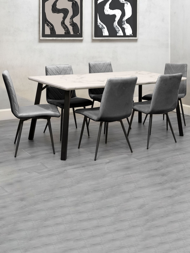 K Interiors White Atlantis Dining 8 Seater Table - Image 2 of 2