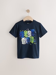 Navy Blue Best Bro Short Sleeve Graphic Print T-Shirt (3-16yrs) - Image 1 of 4
