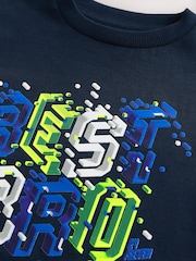Navy Blue Best Bro Short Sleeve Graphic Print T-Shirt (3-16yrs) - Image 4 of 4