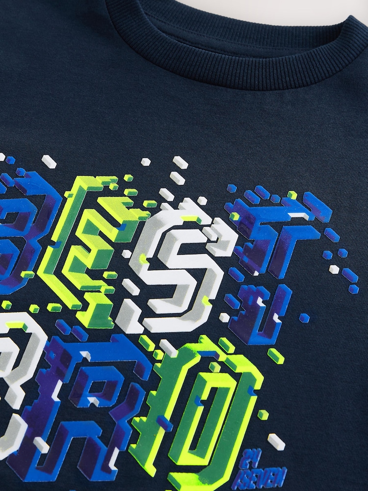 Navy Blue Best Bro Short Sleeve Graphic Print T-Shirt (3-16yrs) - Image 4 of 4
