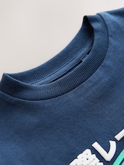 Navy Blue Rainbow Car Short Sleeve Graphic Print T-Shirt (3-16yrs) - Image 4 of 4