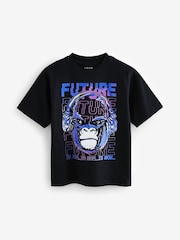 Black Gorilla Relaxed Fit Short Sleeve Graphic Print T-Shirt (3-16yrs) - Image 1 of 4