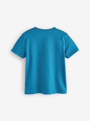 Teal Blue Football Short Sleeve Graphic Print T-Shirt (3-16yrs) - Image 2 of 4