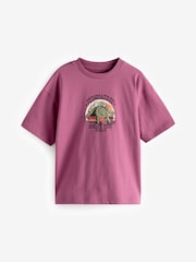 Marja Punainen Dino - Relaxed Fit Lyhyt hiha Graphic Printti; kuvio T-paita (3-16v.) - Kuva 1 / 4