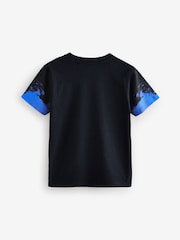 Black/Orange Dragon Regular Fit Short Sleeve All-Over Print 100% Cotton T-Shirt (3-16yrs) - Image 2 of 4