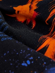 Black/Orange Dragon Regular Fit Short Sleeve All-Over Print 100% Cotton T-Shirt (3-16yrs) - Image 3 of 4
