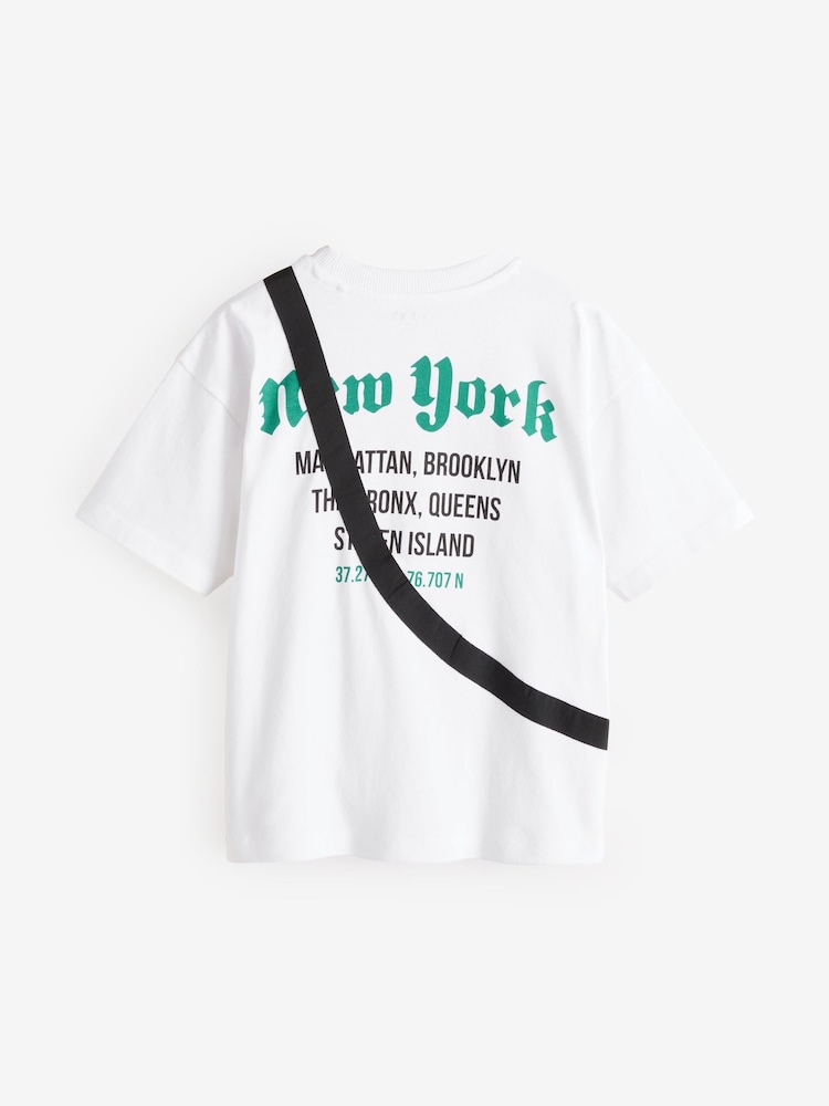 Skate of Mind, Weiß - T-Shirt mit Tasche (3–16 Jahre) - Image 3 of 5