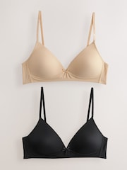 Camel/Black Trainer Bras 2 Pack - Image 1 of 6