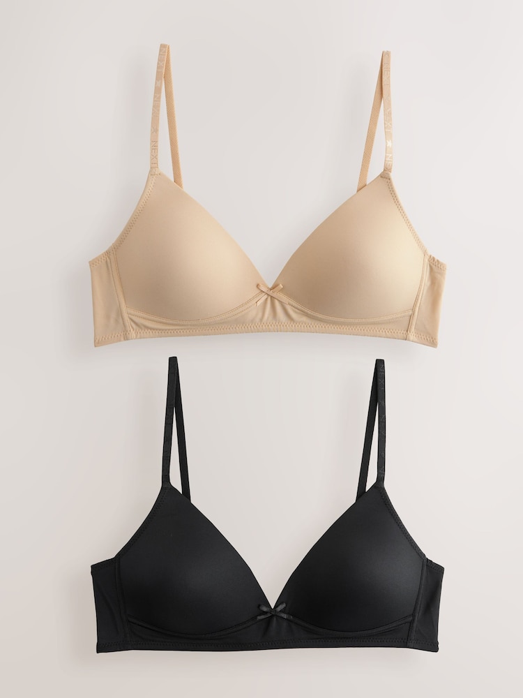 Camel/Black Trainer Bras 2 Pack - Image 1 of 6