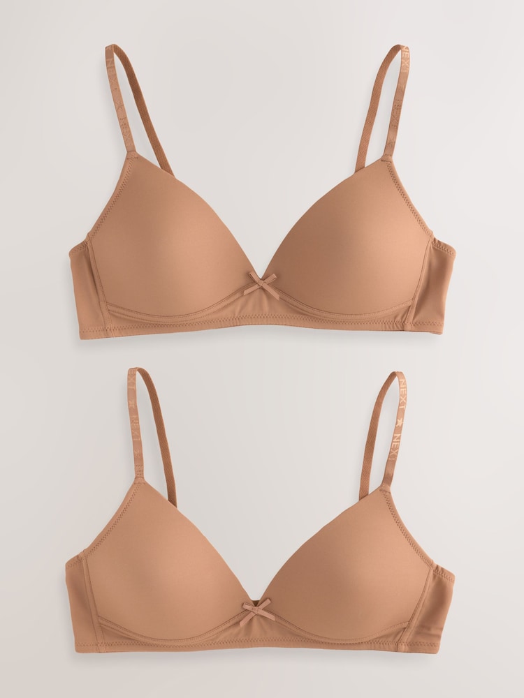 Mid Brown Trainer Bras 2 Pack - Image 1 of 5
