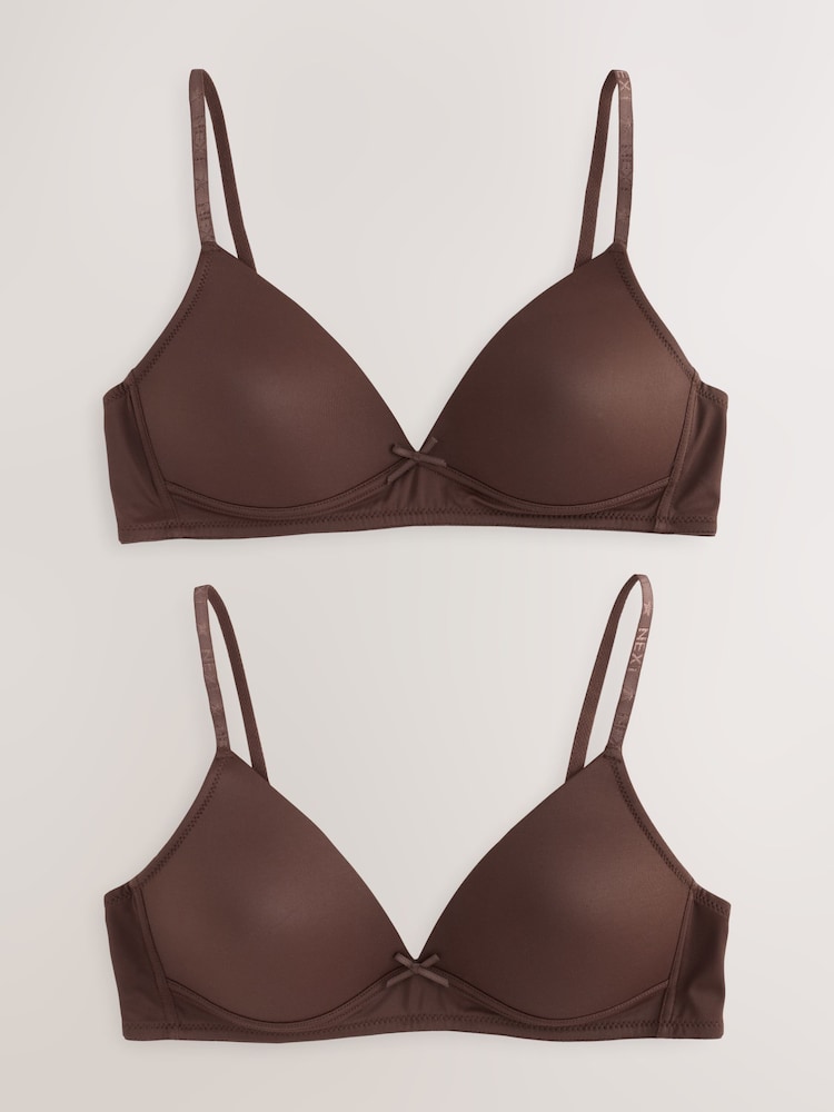 Brown Trainer Bras 2 Pack - Image 1 of 5 Brown Trainer Bras 2 Pack - Image 1 of 5