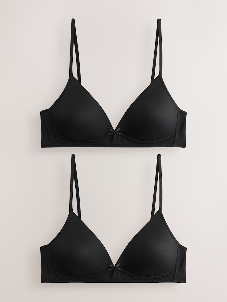 Black Trainer Bras 2 Pack - Image 1 of 5 Black Trainer Bras 2 Pack - Image 1 of 5