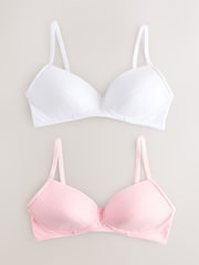 White/Pink Trainer Bras 2 Pack - Image 1 of 5