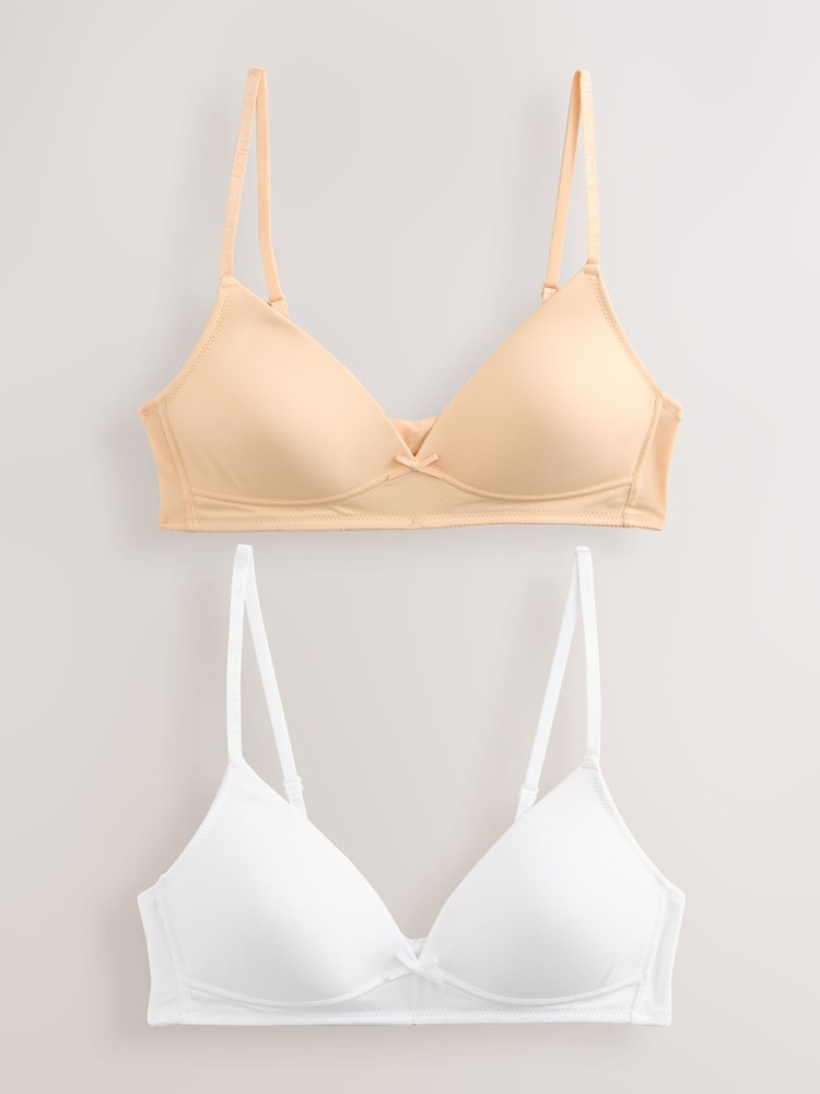 Nude-Weiß - Trainer-BHs im 2er-Pack - Bild 1 von 5 Nude-Weiß - Trainer-BHs im 2er-Pack - Bild 1 von 5