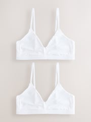 White Traingle Bralettes 2 Pack - Image 1 of 5