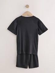Black Sports T-Shirt and Shorts Set (3-16yrs) - Image 7 of 10