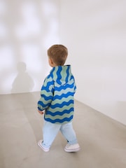 Navy Stripe Waterproof Anorak Jacket (3mths-7yrs) - Image 3 of 10