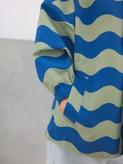 Navy Stripe Waterproof Anorak Jacket (3mths-7yrs) - Image 4 of 10