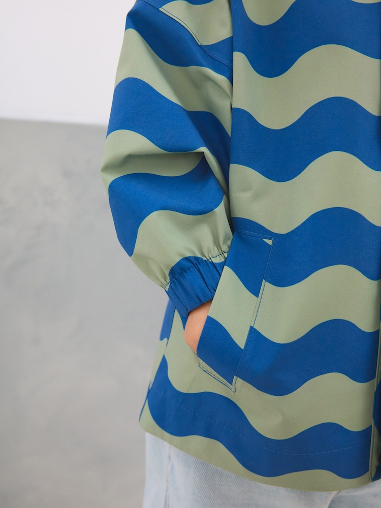 Navy Stripe Waterproof Anorak Jacket (3mths-7yrs) - Image 4 of 10