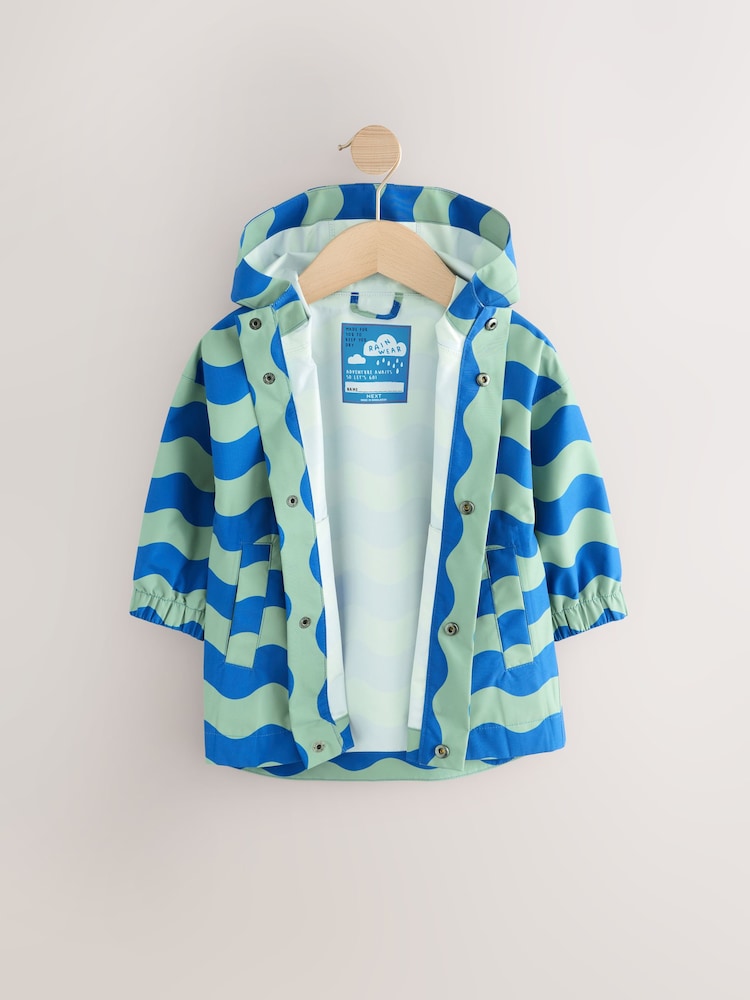 Navy Stripe Waterproof Anorak Jacket (3mths-7yrs) - Image 7 of 10
