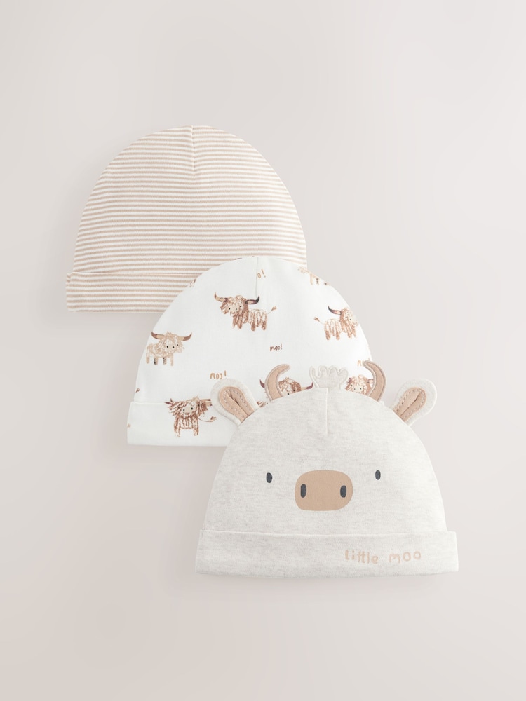 Neutral, Hamish - Baby-Beanies aus 100 % Baumwolle, 3er-Pack (0–18 M.) - Bild 1 von 6 Neutral, Hamish - Baby-Beanies aus 100 % Baumwolle, 3er-Pack (0–18 M.) - Bild 1 von 6