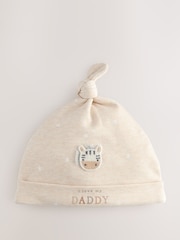 Neutral I Love My Mummy/Daddy Baby Tie Top Hats 2 Pack (0-6mths) - Image 2 of 5