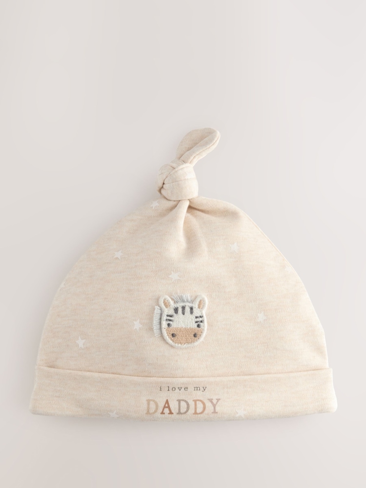 Neutral I Love My Mummy/Daddy Baby Tie Top Hats 2 Pack (0-6mths) - Image 2 of 5
