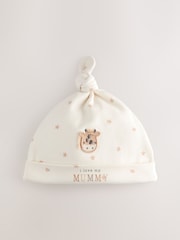 Neutral I Love My Mummy/Daddy Baby Tie Top Hats 2 Pack (0-6mths) - Image 3 of 5