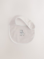 Zèbre gris/neutre - Beanie and Bib Baby Set 4 Piece (0-12mths) - Image 3 of 7