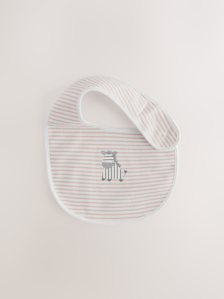 Zèbre gris/neutre - Beanie and Bib Baby Set 4 Piece (0-12mths) - Image 3 of 7