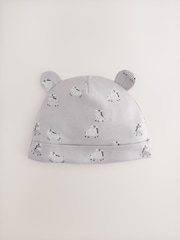 Zèbre gris/neutre - Beanie and Bib Baby Set 4 Piece (0-12mths) - Image 4 of 7