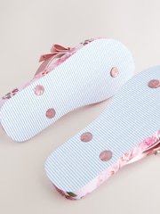 Baker by Ted Baker Girls Pink Floral Flip Flops - Image 5 of 5