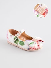 Baker by Ted Baker Girls White/Pink Mary Jane Bow Occasion Shoes - Image 1 of 6